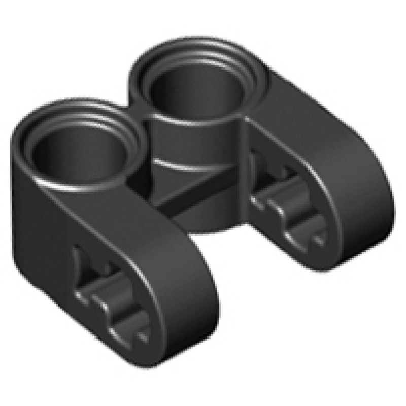 Technic, As en Pin Koppeling Loodrecht met dubbele splitsing Black